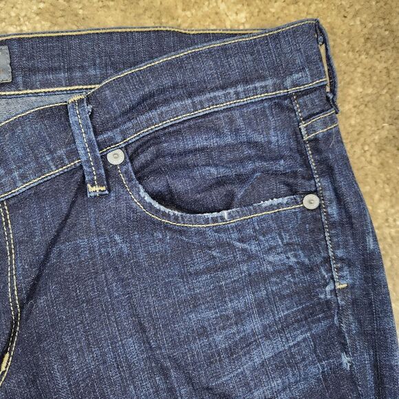Citizens Of Humanity Dark Blue Straight Leg Jeans - Picture 4 of 15